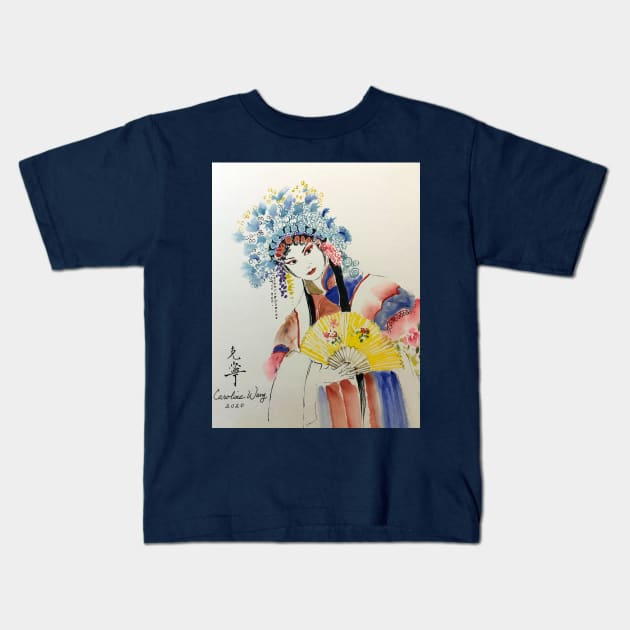 Chinese Opera Kids T-Shirt by Cwang